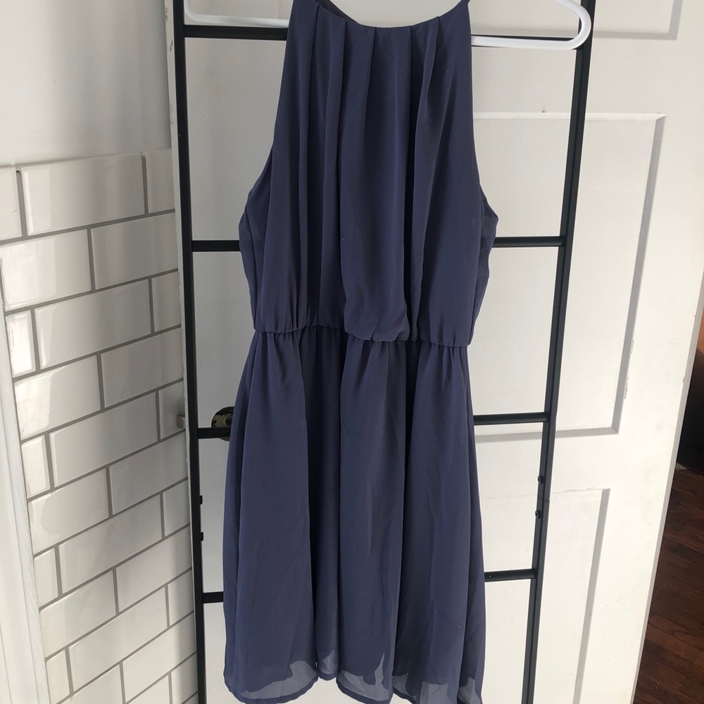 Francescas Chiffon Blue Dress